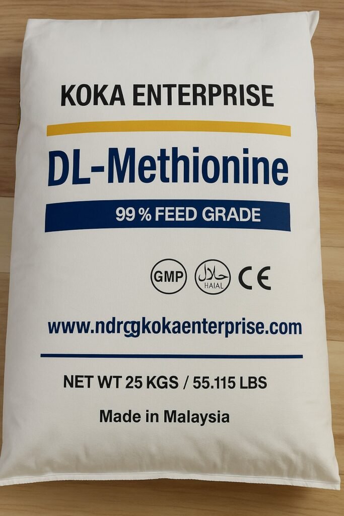 DL-Methionine 99% Feed Grade supplied in bulk by NDRG Kokal Enterprise, Malaysia