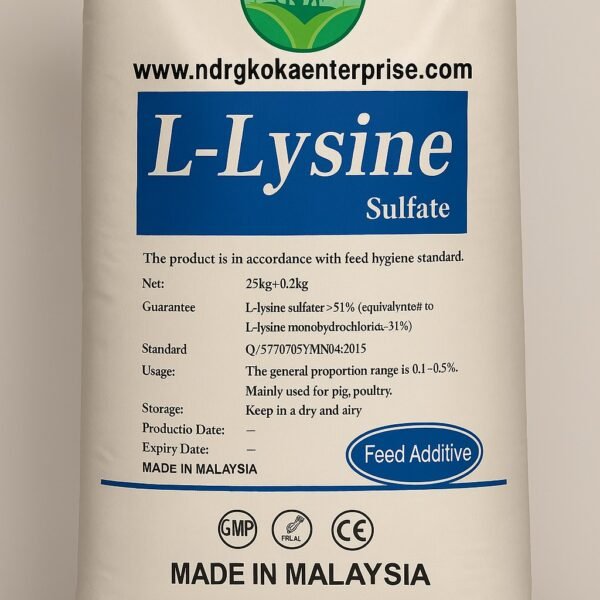 L-Lysine HCl Feed Grade supplied in bulk by NDRG Kokal Enterprise, Malaysia