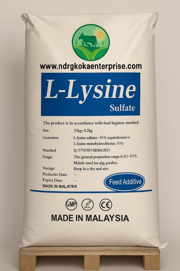 L-Lysine HCl Feed Grade supplied in bulk by NDRG Kokal Enterprise, Malaysia