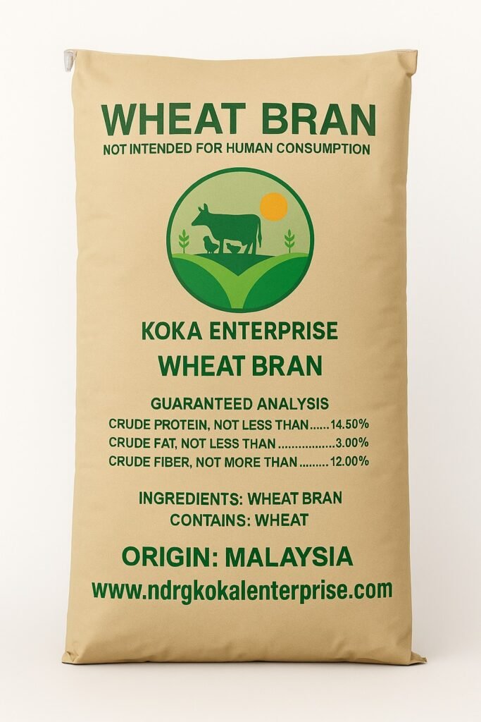 Wheat Bran for Animal Feed supplied in bulk by NDRG Kokal Enterprise, Malaysia